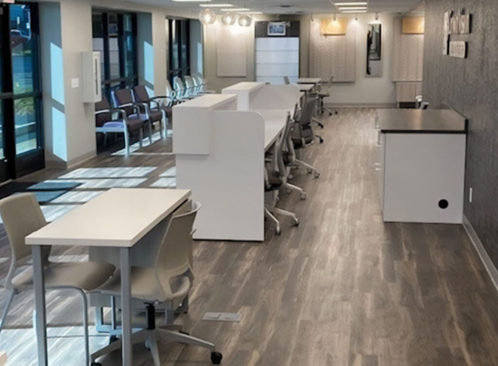 interior of vision center office columbia illinois